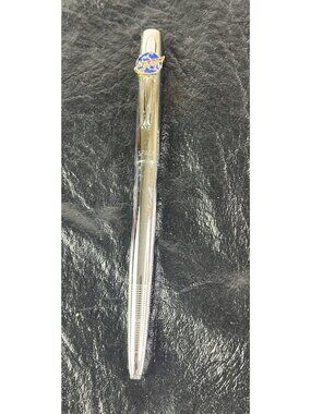 NASA Metal Pen Space Fan Silver Tone Click Clip Shirt Pocket